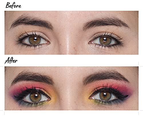 NYX Professional Makeup Set de Maquillaje para Ojos, Paleta de Sombras Ultimate Shadow Brights, Blending Brush, Eyeliner Epic Ink, Rizador de Pestañas Eyelash Curler, Máscara Worth the Hype