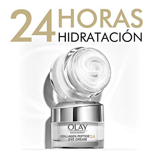 Olay Regenerist Collagen Peptide24 Crema Contorno De Ojos Sin Perfume, Revela Una Piel Fuerte Y Luminosa En 4 Días, Único, Almond