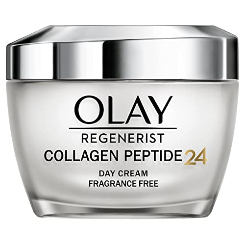 Olay Regenerist Collagen Peptide24 Crema de Día Sin Perfume + Sérum de noche, Sérum retinol sin fragancia para una piel suave y radiante