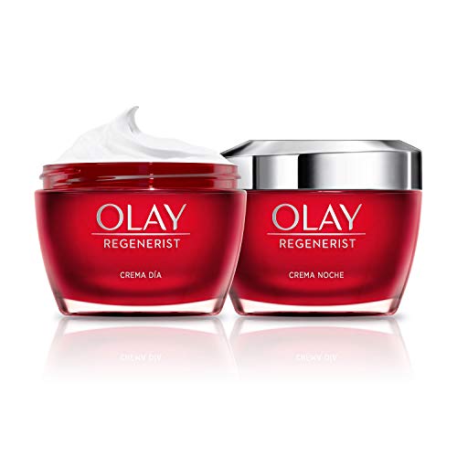 Olay Regenerist Crema Facial De Día y Noche, Pack x 2 Uds, Fórmula Con Ácido Hialurónico Vitamina B3 Y Niacinamida, 24H De Hidratación, 100 ml