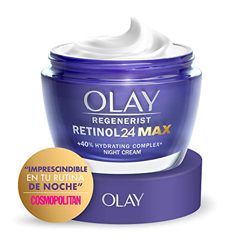Olay Regenerist Retinol24 MAX Noche Crema Facial Sin Perfume, con Retinol, Hidrata, Suaviza, Ilumina, 50 ml