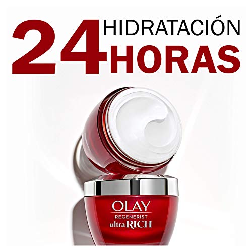 Olay Regenerist Ultra Rich Crema De Día, Textura Rica No Grasa, Con Vitamina B3, Péptidos Y Manteca De Karité , 50 ml