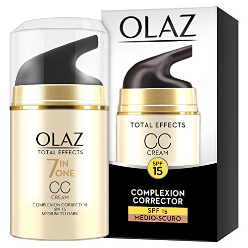 Olay Total Effects - Crema Cc 7 en 1, Tono de Piel Medio a Oscuro - Spf 15, Estándar, 50 Mililitros