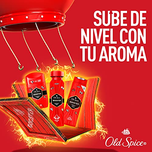 Old Spice Booster Antitranspirante Y Desodorante En Barra para Hombres 3 x 50 ml (Total 150 ml)