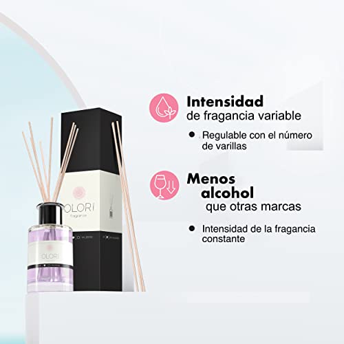 Olori Ambientador de hogar Mikado - Difusor de Varillas  - Lavanda, 100ml - Natural, de Larga duración 2-3 Meses, con aceites Esenciales