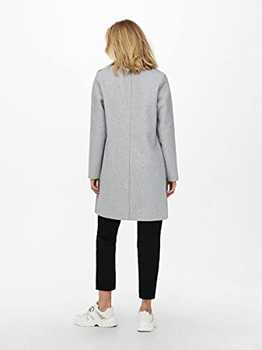 Only Onlcarrie Mel Coat Otw Abrigo, Light Grey Melange, 40 EU para Mujer