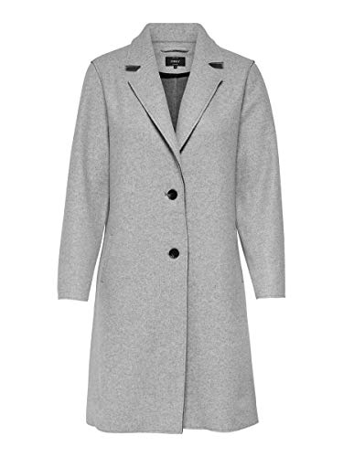 Only Onlcarrie Mel Coat Otw Abrigo, Light Grey Melange, 40 EU para Mujer