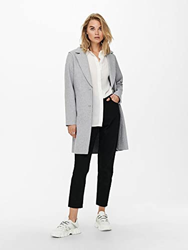 Only Onlcarrie Mel Coat Otw Abrigo, Light Grey Melange, 40 EU para Mujer