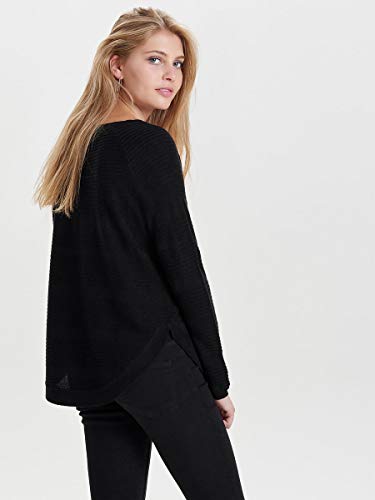 Only onlCAVIAR L/S Pullover KNT Noos Suéter, Negro (Black Black), 40 (Talla del Fabricante: Large) para Mujer