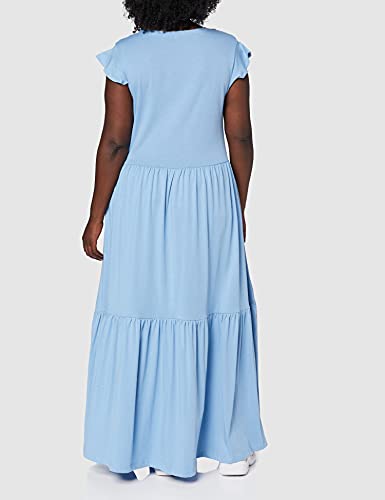 Only ONLMAY Life S/S Frill Calf Dress JRS Vestido, Allure, S para Mujer