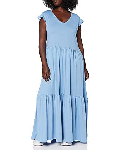 Only ONLMAY Life S/S Frill Calf Dress JRS Vestido, Allure, S para Mujer