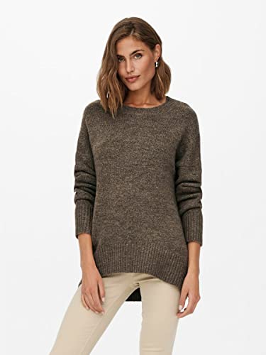 Only Onlnanjing Knt Noos-Jersey (Talla L/S) Suéter, Major Brown, S para Mujer