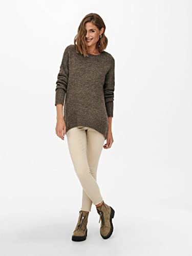 Only Onlnanjing Knt Noos-Jersey (Talla L/S) Suéter, Major Brown, S para Mujer