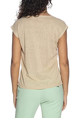 Only onlSILVERY S/S V Neck Lurex Top JRS Noos Camiseta, Dorado (Gold Colour Gold Colour), Large para Mujer