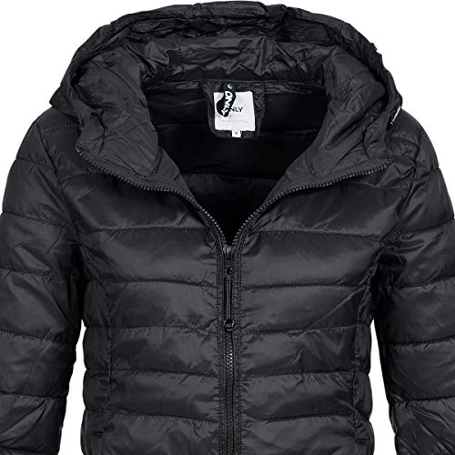 Only Onltahoe Hood Jacket Otw Noos Chaqueta, Negro (Black Black), Medium para Mujer