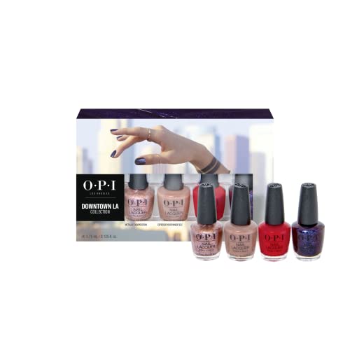 OPI Downtown LA, Infinite Shine Esmalte de uñas de larga duración, Set 4 unidades, 15 ml