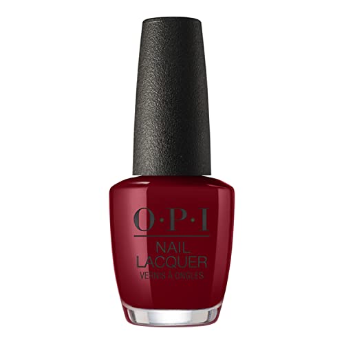 OPI Nail Laquer - Esmalte Uñas Duración de Hasta 7 Días, Efecto Manicura Profesional, 'Got the Blues for Red' Rojo - 15 ml