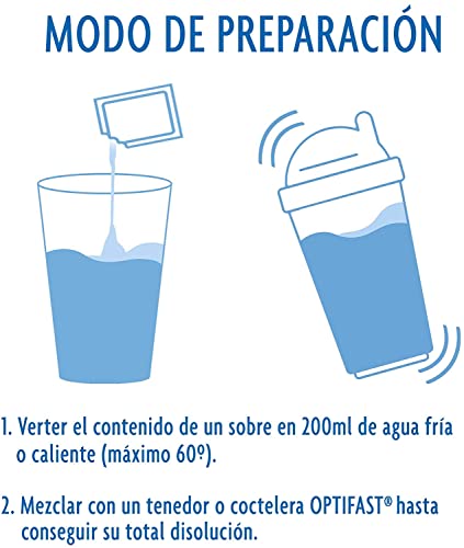 Optifast® Batido - Café - 12 sobres de 55 g - Sustitutivos de comida - Ayuda para perder peso o a mantenerlo después de haberlo perdido