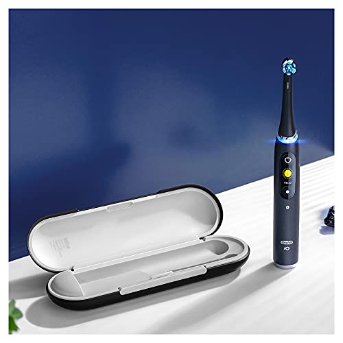 Oral-B iO 9n Cepillo De Dientes Eléctrico, 1 Mango Negro Recargable Con Tecnología Magnética De Braun, 1 Cabezal, 1 Estuche Viaje Premium + Pack de 2 Cabezales De Recambio Originales iO Ultimate Clean