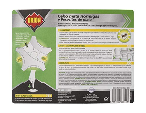 Orion - Cebo en Gel para Eliminar Colonias de Hormigas - Pack de 2 Cebos