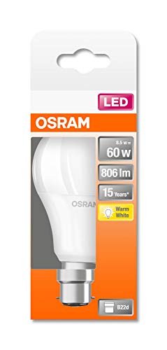 OSRAM LED Retrofit CLASSIC A Bombilla LED , Casquillo E27 , 4000 K , 7 W , Equivalente a 60W , mate , Blanco frío