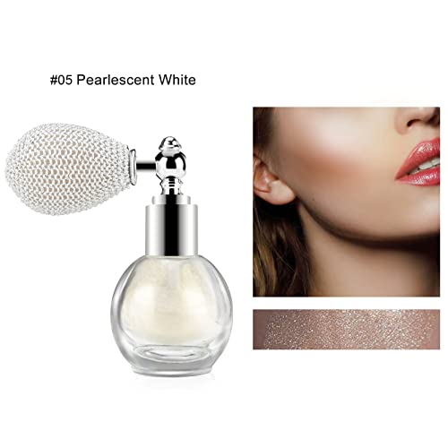 Ownest Highlighter Powder Spray, spray brillante brillante brillo polvo maquillaje spray spray para cara cuerpo cosmético blanco perla