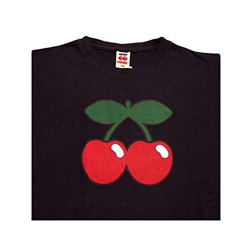 Pacha: Camiseta Negra hombre Cereza Plana Logo - Negro, M - Medium