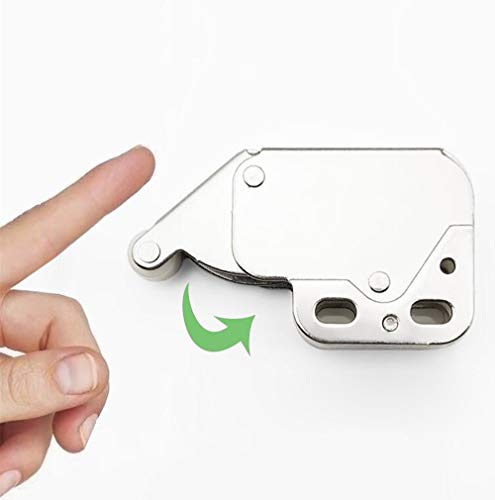 Pack Paquete de 4） Sistema automático de resorte Spring Push-In Touch Touch Lock Mini Tip Latch Gabinete Puerta Muebles Cerradura de seguridad