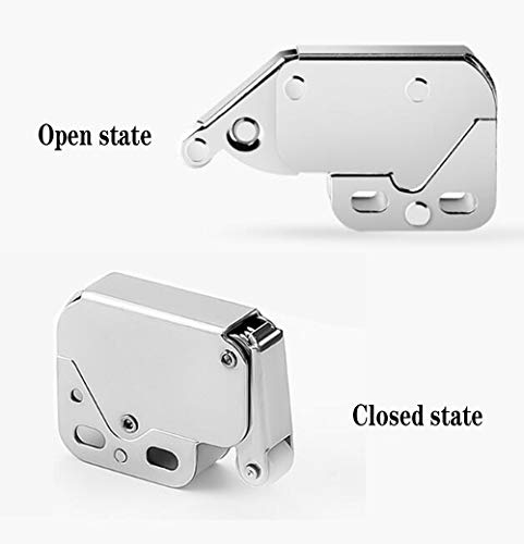 Pack Paquete de 4） Sistema automático de resorte Spring Push-In Touch Touch Lock Mini Tip Latch Gabinete Puerta Muebles Cerradura de seguridad