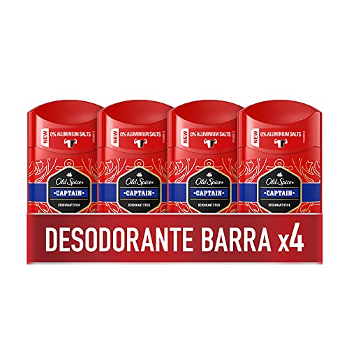 PACK X4 Old Spice Captain Desodorante en Barra para Hombres, 50 ml