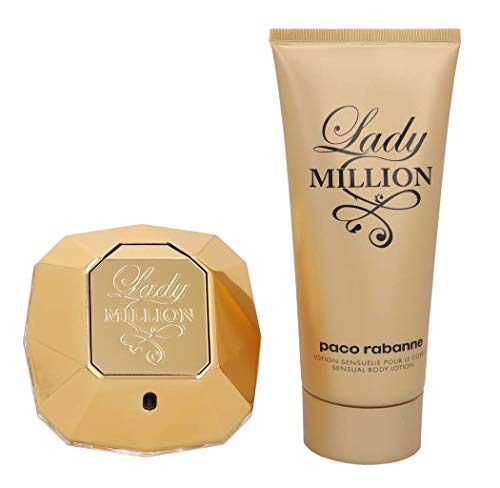 Paco Rabanne Set Lady Million Edp 80 Ml + Body 100 Ml, color Crema