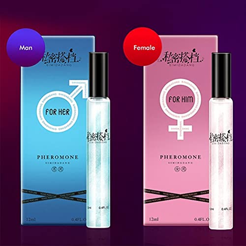 PAIQIU Perfume de feromonas, Fragancia Atractiva de feromonas para Mujeres, Hombres, Perfume romántico, 12 ml