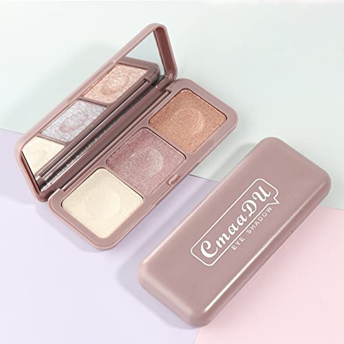 Paleta De Sombras De Ojos Profesionales, Paleta de sombras de ojos, 3 colores sombra de ojos Powder Make Up Waterproof Matte and Shimmers Paleta de sombras de ojos altamente pigmentadas (01)