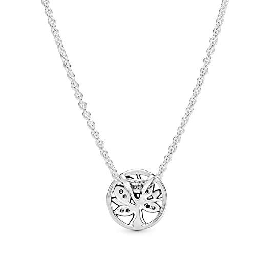 Pandora 397780CZ-45 Collar con Colgante para Mujer, Plata