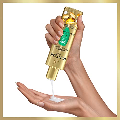 Pantene Pro-V Champú Miracle Serum Suave & Liso con ácido hialurónico, la eficacia de un sérum en un champú, para cabello seco y sin vida, 225ml x 6