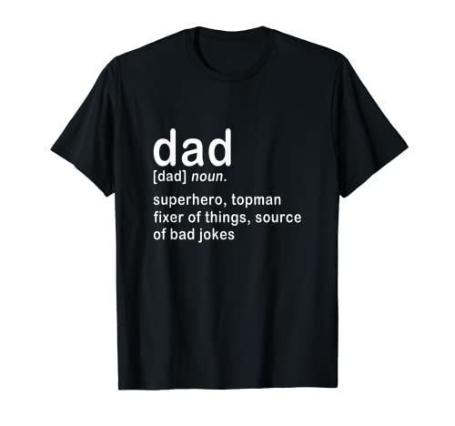 Papá Definición Diccionario Super Hero Diccionario Divertido Padre Día Camiseta