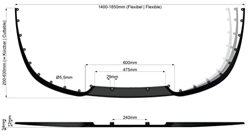 Para Ford Mondeo MK3 3 parachoques delantero Copa Chin Spoiler Lip Sport Valance Splitter