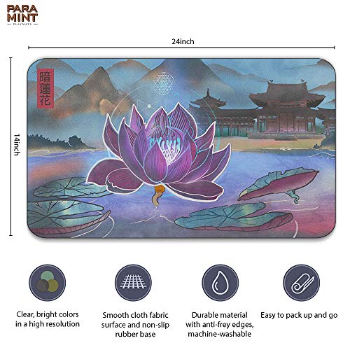 Paramint Dark Lotus - Alfombra de Juego MTG - Compatible con tapete de Juego Magic The Gathering - Juega a MTG, YuGiOh, Pokemon, TCG - Diseños Originales y Accesorios