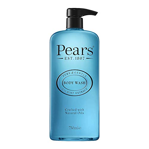 Pears Pure & Gentle Gel de Ducha 750ml | Extracto de Menta | Gel de Ducha Refrescante y Calmante con Menta y Mentol