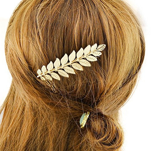 Peine de pelo de la boda, oro de color hoja clip nupcial accesorio para las ocasiones de la boda