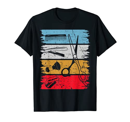 Peluquero Vintage Peluquería Retro Regalo Camiseta