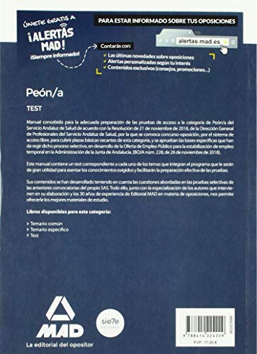 Peón/a del Servicio Andaluz de Salud. Test