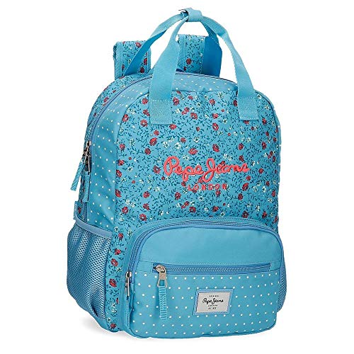 Pepe Jeans AVA Mochila Adaptable Portatablet Azul 30x40x13 cms Poliéster 15,6 L