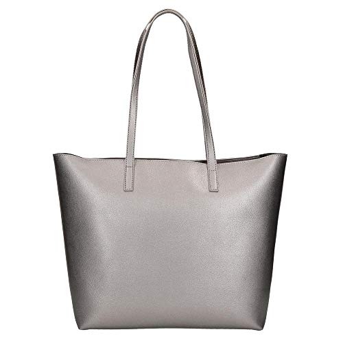 Pepe Jeans Cira Bolso Shopper Gris 42x29x11 cms Piel sintética