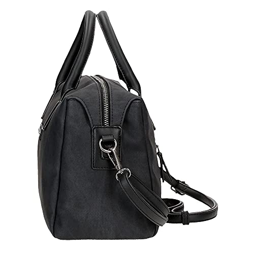 Pepe Jeans Jina Bolso Bowling Negro 31x19x15 cms Piel sintética