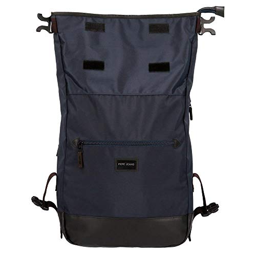 Pepe Jeans Lambert Mochila Adaptable para Portátil 15,6" Azul 33x44x15 cms Poliéster 21.78L