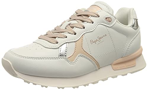 Pepe Jeans London Britt College Girls, Zapatilla, 800 W, 39 EU