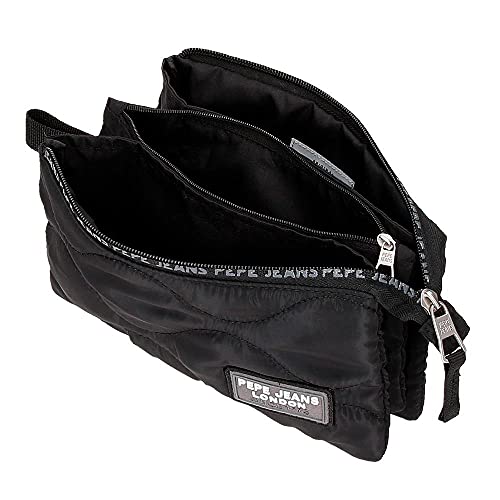 Pepe Jeans Orson Estuche Triple Negro 22x12x5 cms Poliéster