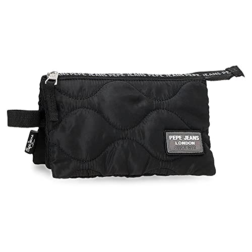 Pepe Jeans Orson Estuche Triple Negro 22x12x5 cms Poliéster