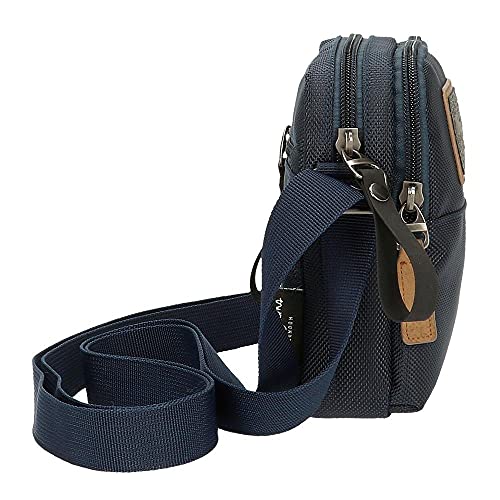 Pepe Jeans Pick Up Bandolera Dos Compartimentos Azul 12x15x3,5 cms Poliéster